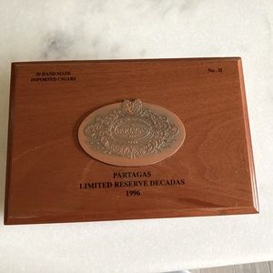 Partagas Limited Reserve Decadas 1996 Empty Cigar Box